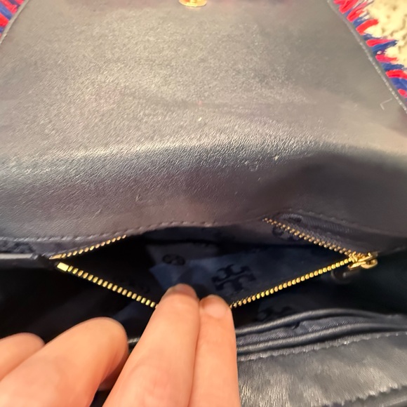 Tory Burch GUC Multicolor Embroidered & Leather Crossbody - Picture 11 of 16